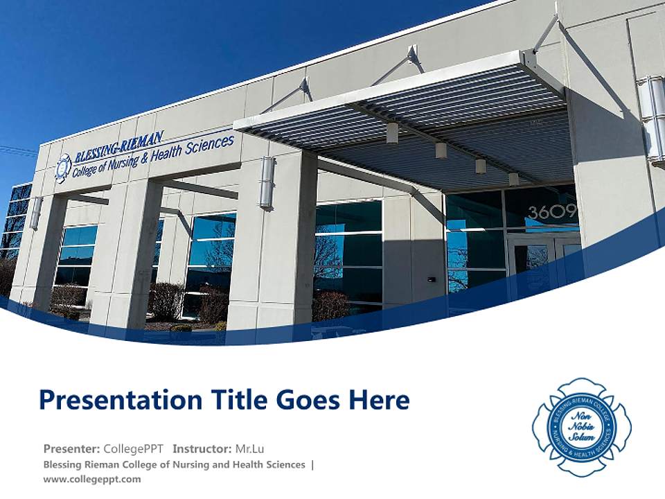 Blessing Rieman College of Nursing and Health Sciences Course/Courseware Creation PPT Template4:3 ratio PPT effect preview image5