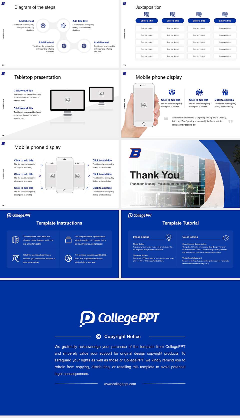 Boise State University Competition/Entrepreneurship Contest PPT Template16:9 ratio PPT effect preview image9