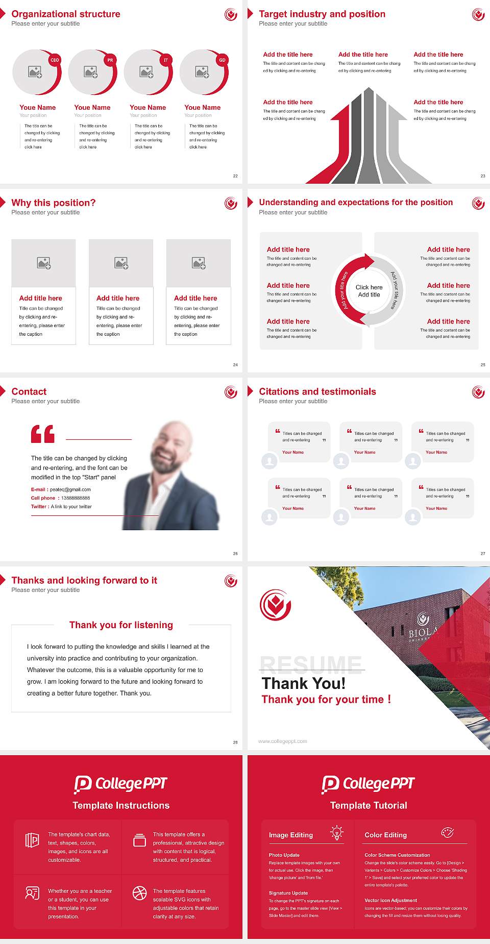 Biola University Resume PPT Template4:3 ratio PPT effect preview image4