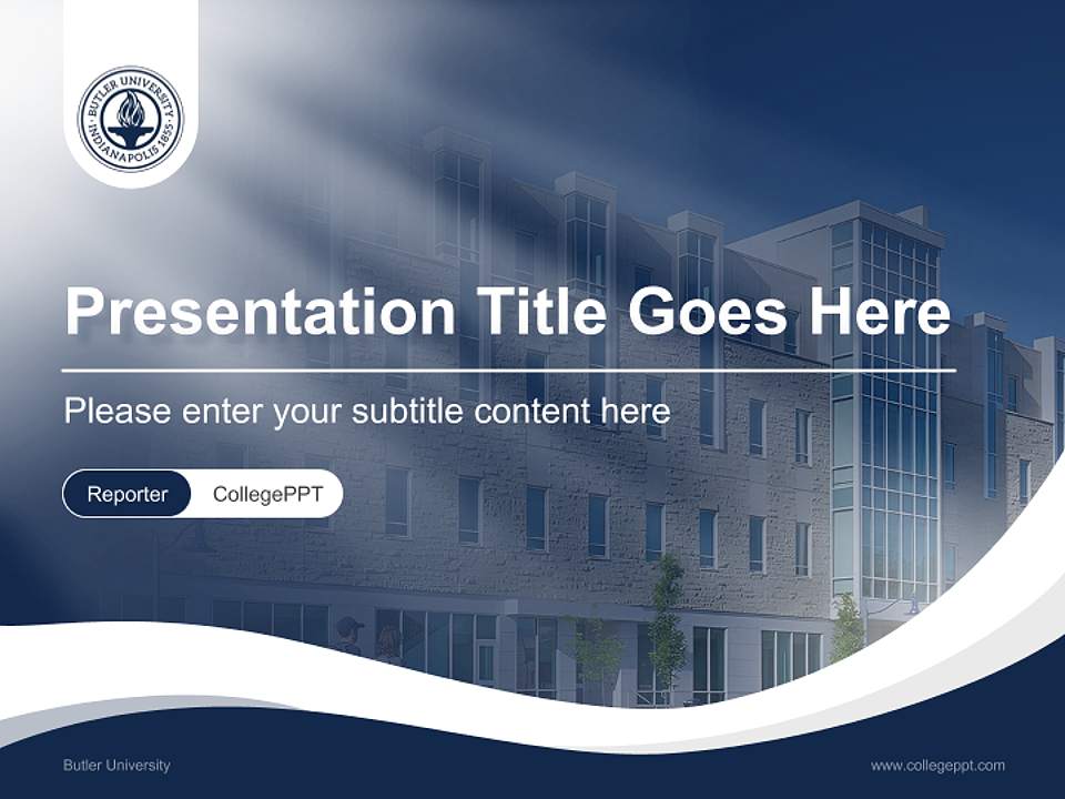 Butler University Lecture Sharing and Networking Event PPT Template4:3 ratio PPT effect preview image4