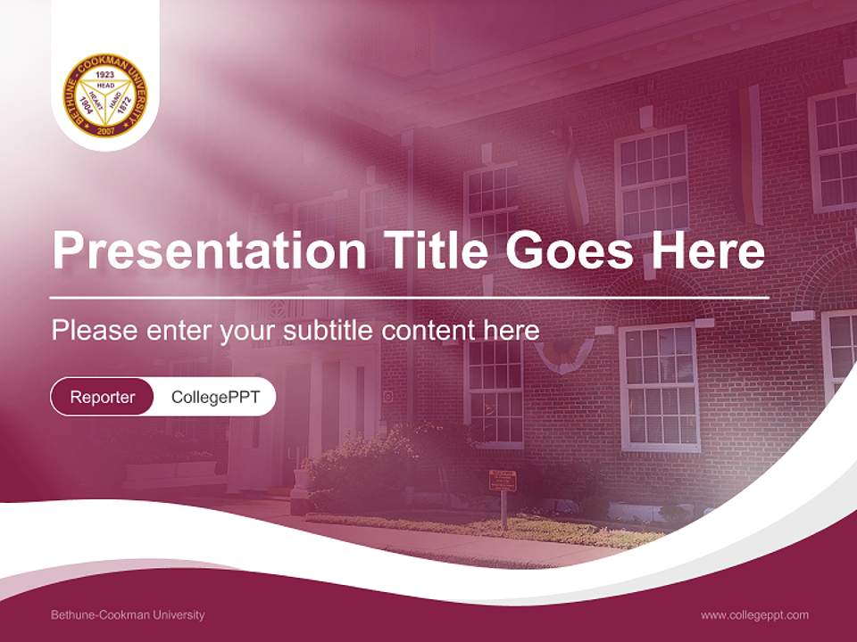 Bethune-Cookman University Lecture Sharing and Networking Event PPT Template4:3 ratio PPT effect preview image4