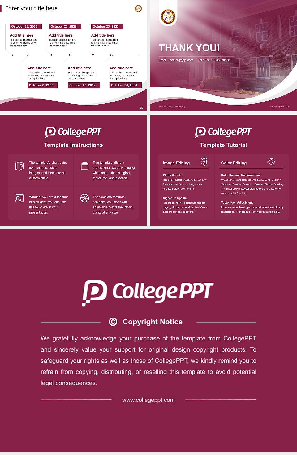 Bethune-Cookman University Lecture Sharing and Networking Event PPT Template4:3 ratio PPT effect preview image4
