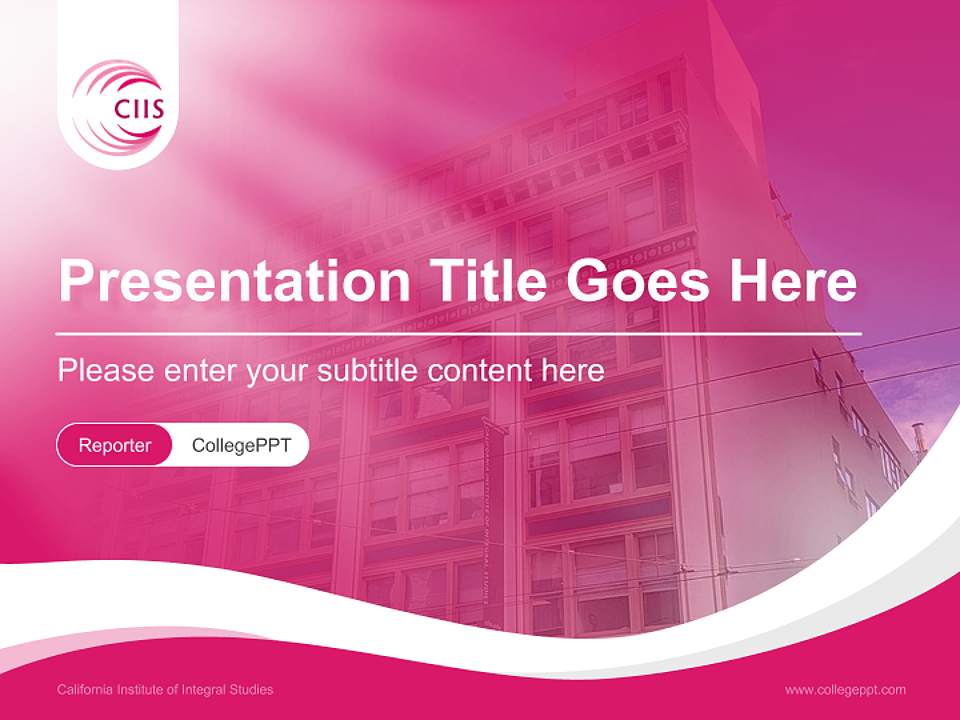 California Institute of Integral Studies Lecture Sharing and Networking Event PPT Template4:3 ratio PPT effect preview image4