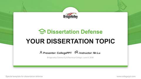 Bridgevalley Community & Technical College Graduation Thesis Defense PPT Template