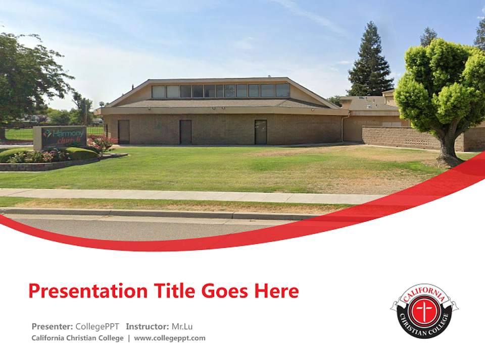 California Christian College Course/Courseware Creation PPT Template4:3 ratio PPT effect preview image5
