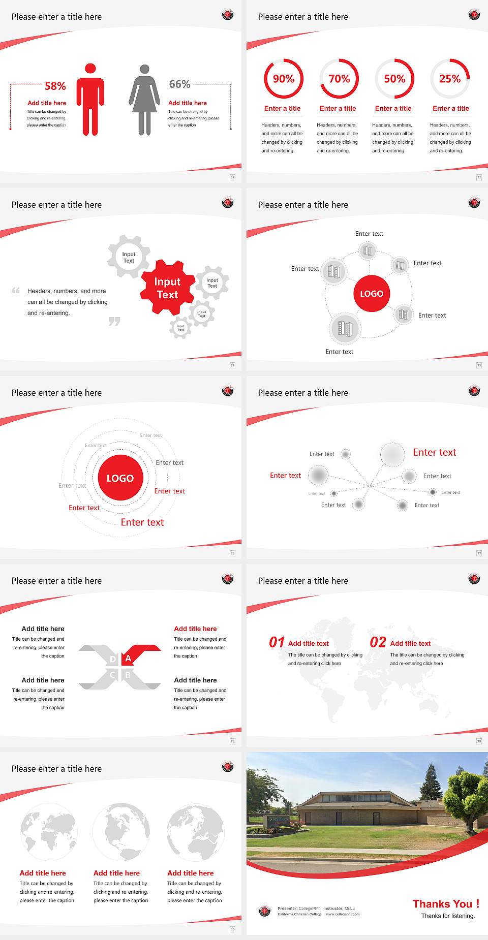 California Christian College Course/Courseware Creation PPT Template4:3 ratio PPT effect preview image4