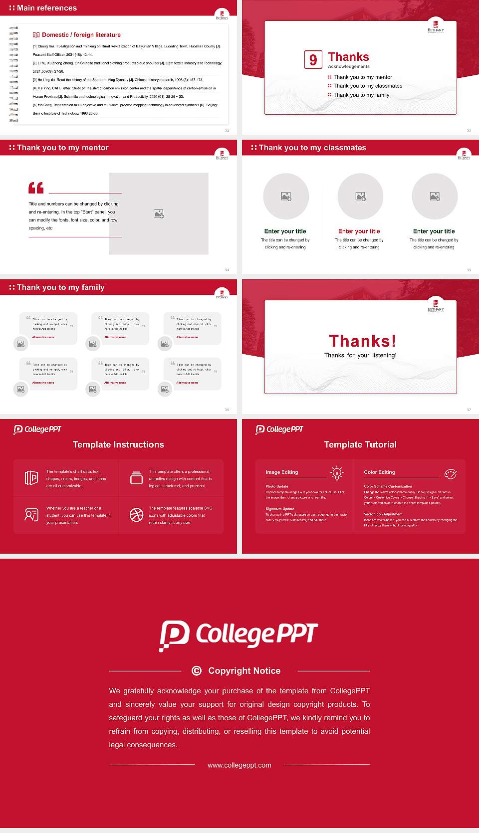 Bethany Lutheran College Graduation Thesis Defense PPT Template16:9 ratio PPT effect preview image7