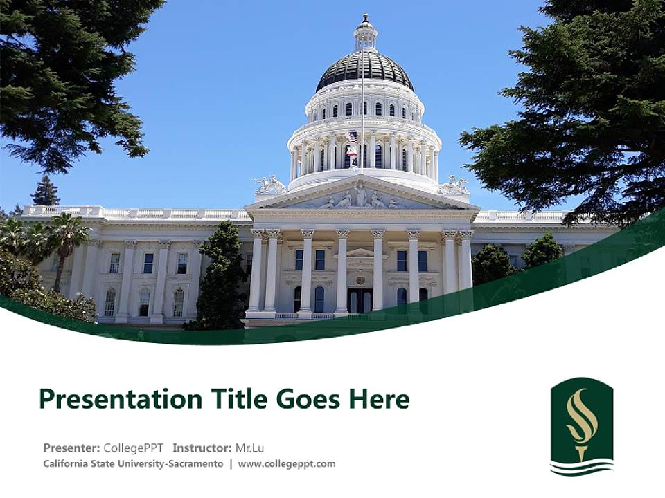 California State University-Sacramento Course/Courseware Creation PPT Template4:3 ratio PPT effect preview image5