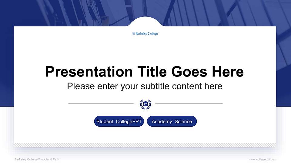 Berkeley College-Woodland Park National Scholarship Defense PPT Template16:9 ratio PPT effect preview image