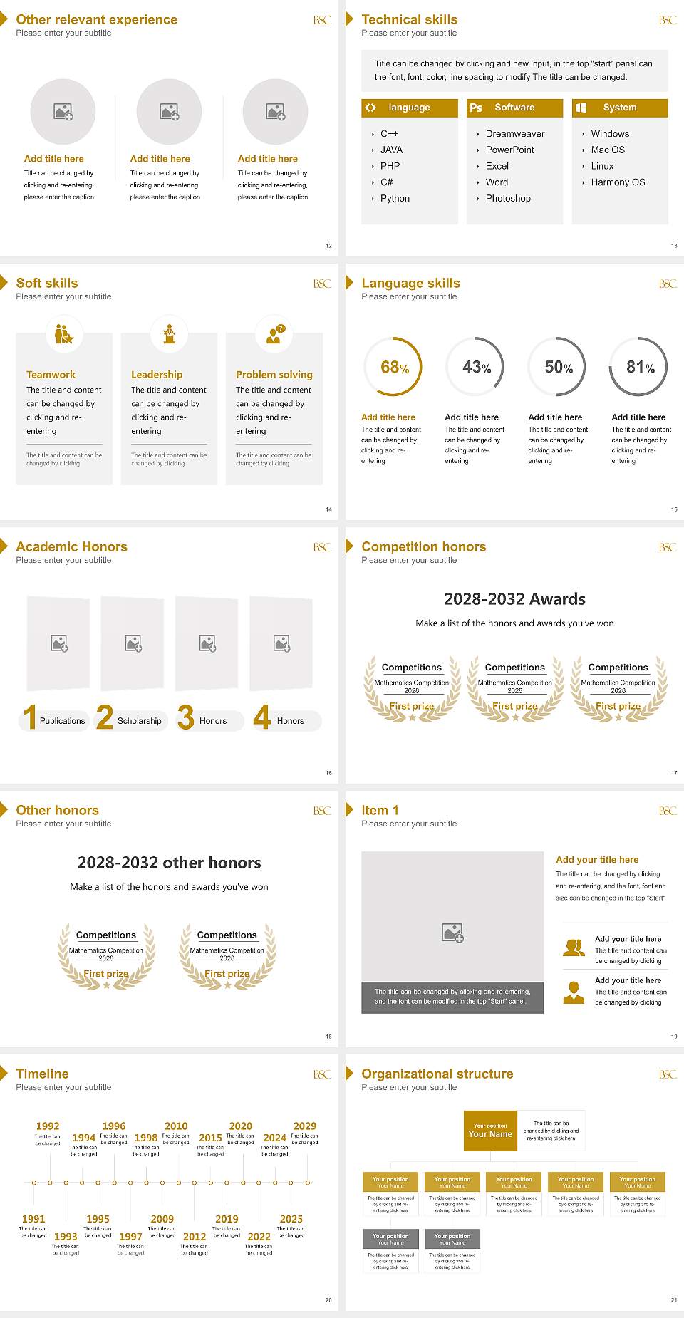 Birmingham-Southern College Resume PPT Template4:3 ratio PPT effect preview image3