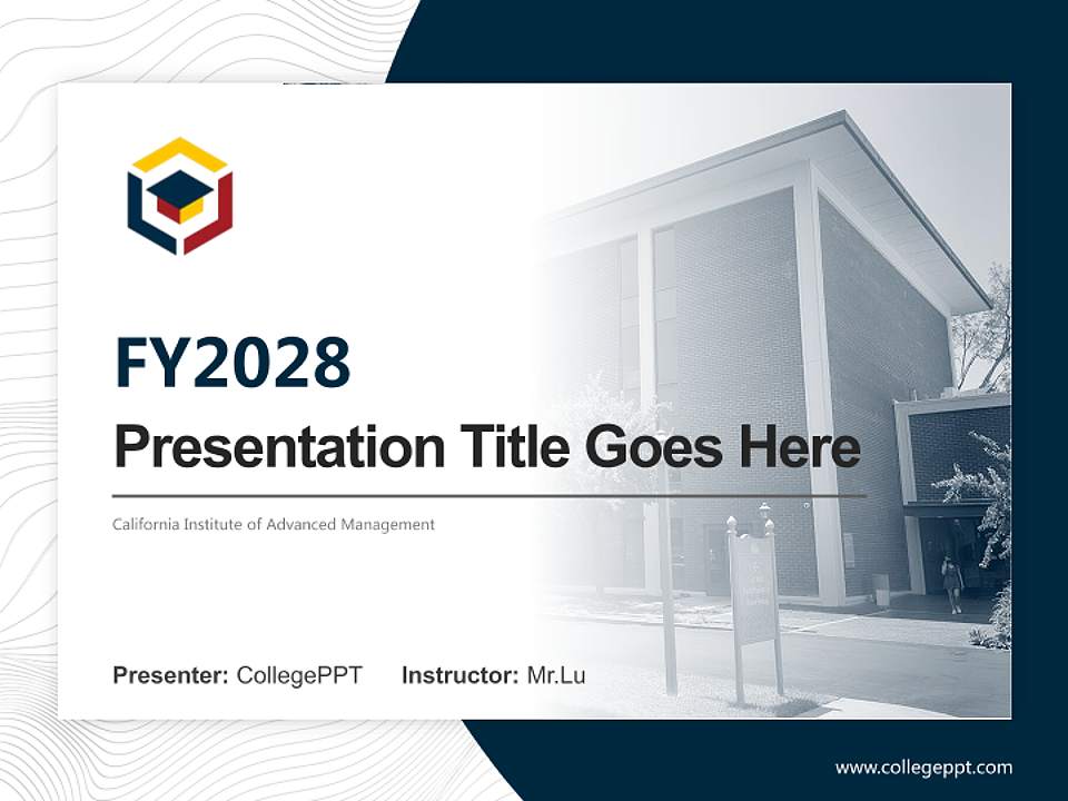 California Institute of Advanced Management Academic Presentation/Research Findings Report PPT Template4:3 ratio PPT effect preview image5
