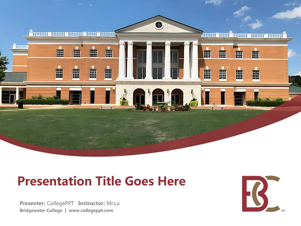 Bridgewater College Course/Courseware Creation PPT Template4:3 ratio PPT effect preview image5