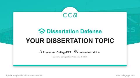 California College of the Arts Graduation Thesis Defense PPT Template