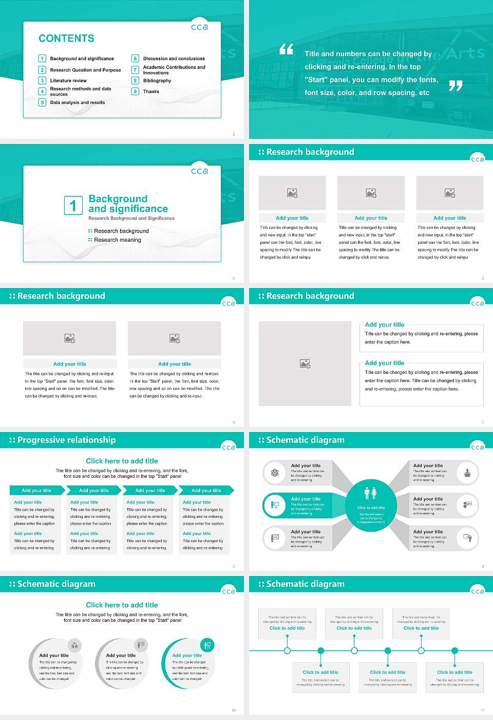 California College of the Arts Graduation Thesis Defense PPT Template16:9 ratio PPT effect preview image2