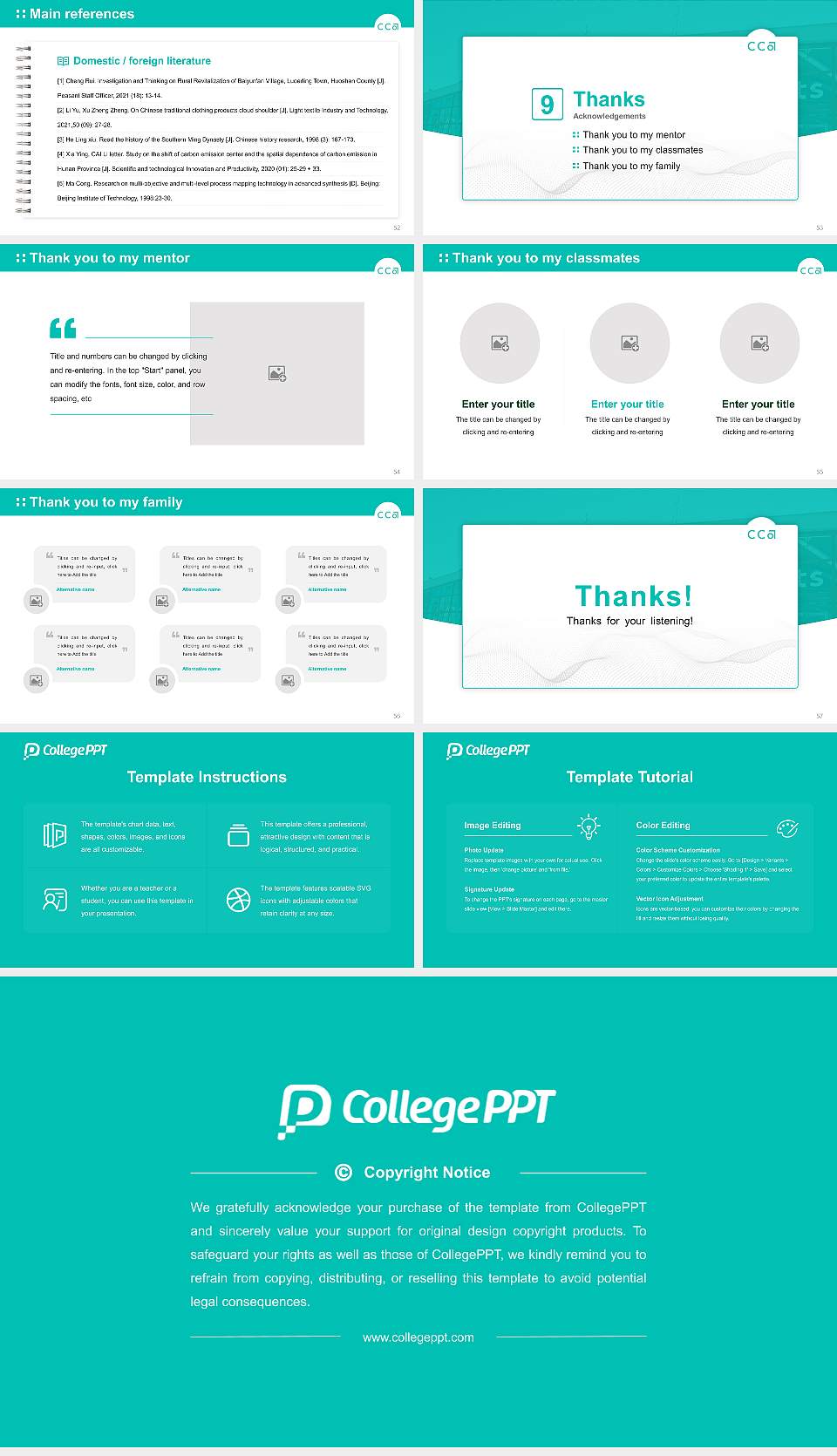 California College of the Arts Graduation Thesis Defense PPT Template16:9 ratio PPT effect preview image7