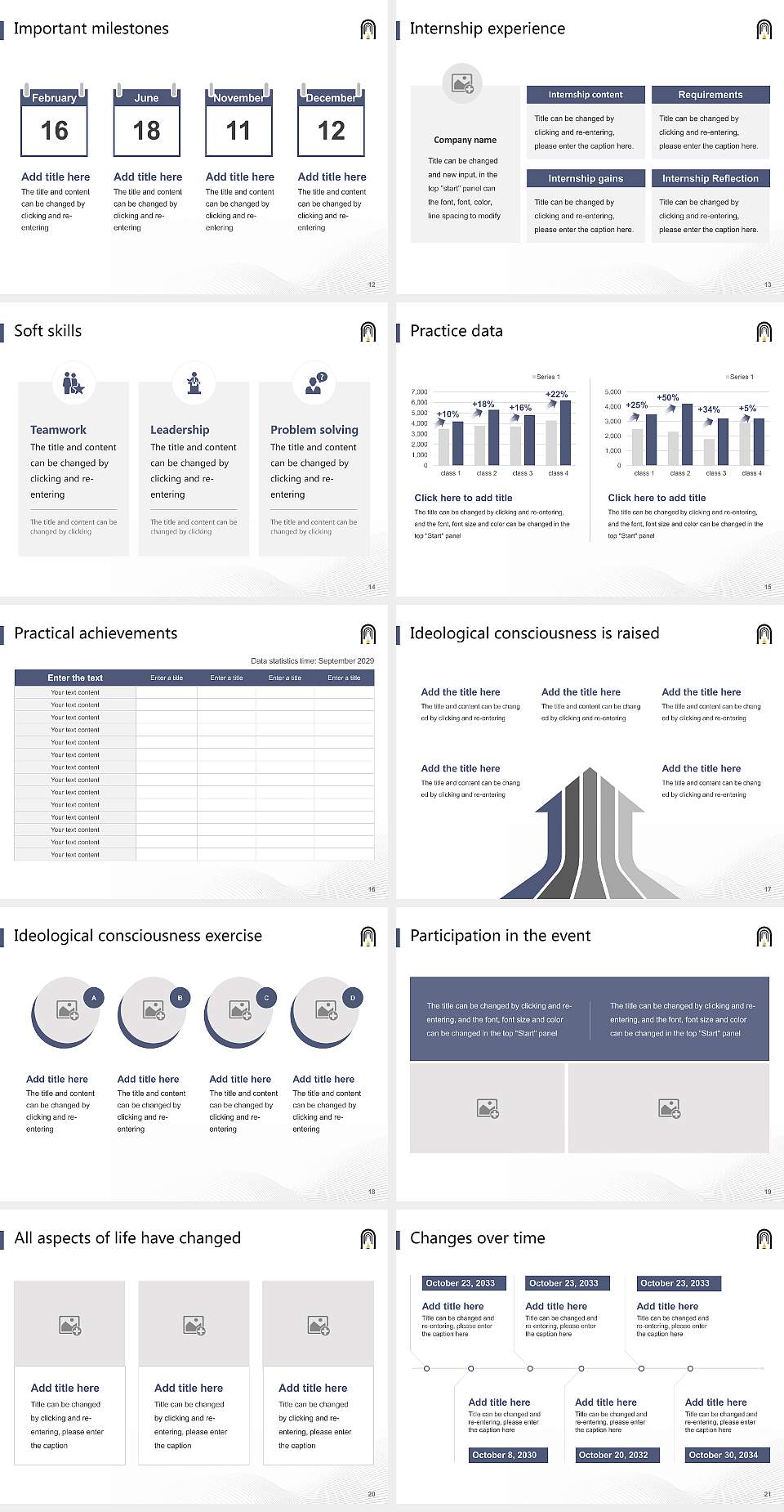 Brenau University National Scholarship Defense PPT Template4:3 ratio PPT effect preview image3