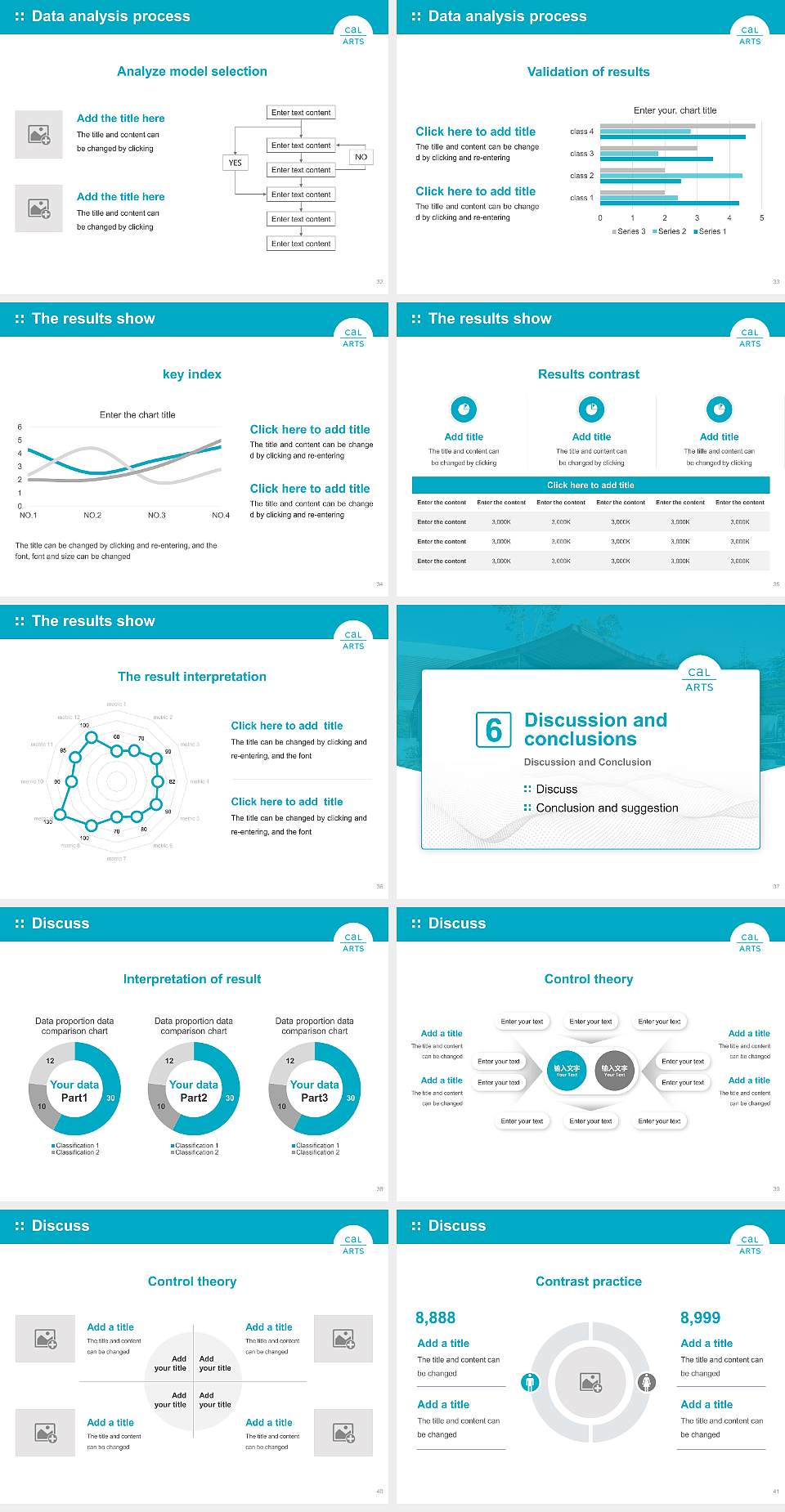 California Institute of the Arts Graduation Thesis Defense PPT Template4:3 ratio PPT effect preview image5