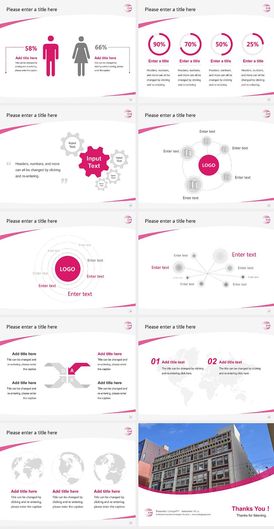 California Institute of Integral Studies Course/Courseware Creation PPT Template4:3 ratio PPT effect preview image4