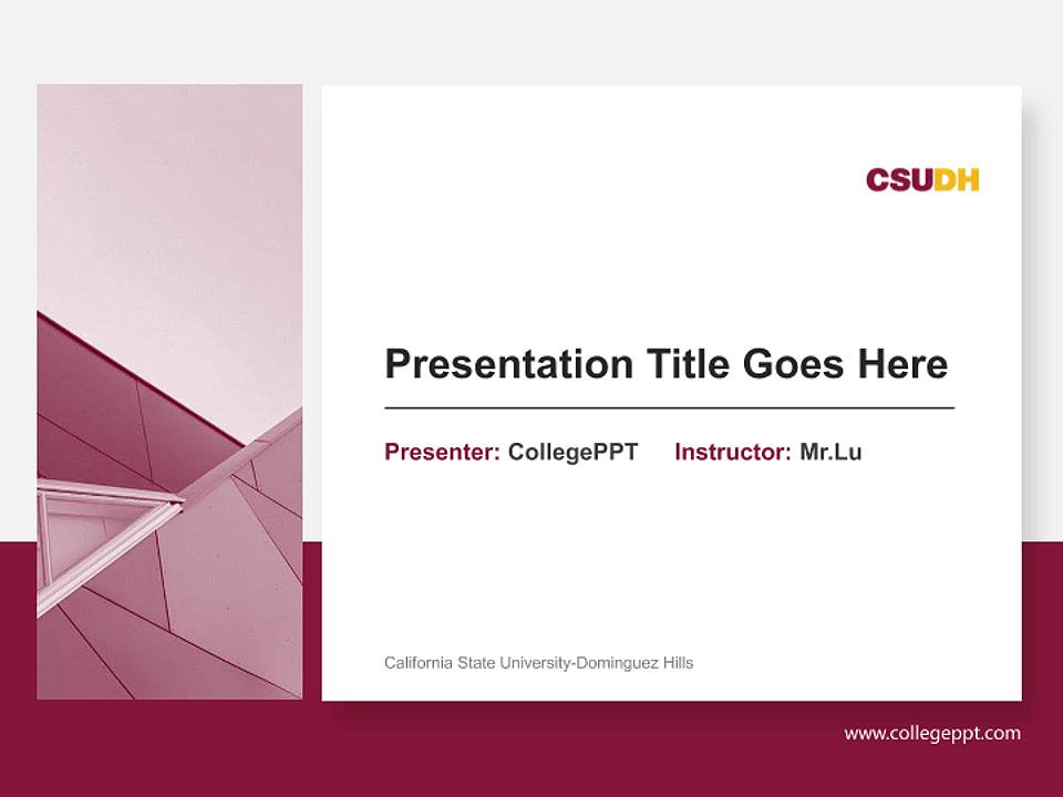 California State University-Dominguez Hills General Purpose PPT Template4:3 ratio PPT effect preview image6