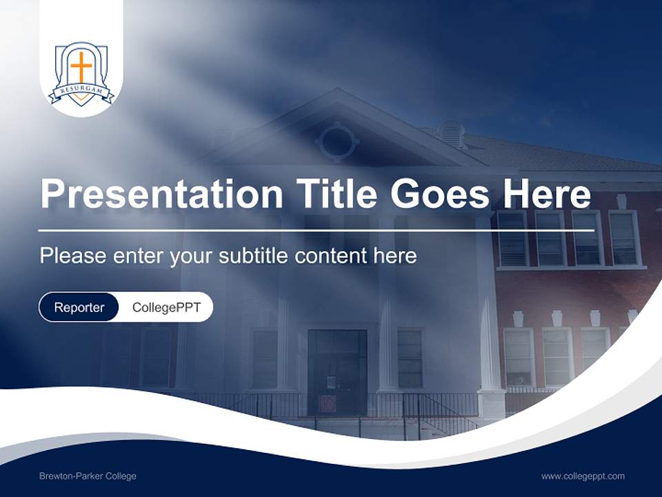 Brewton-Parker College Lecture Sharing and Networking Event PPT Template4:3 ratio PPT effect preview image4