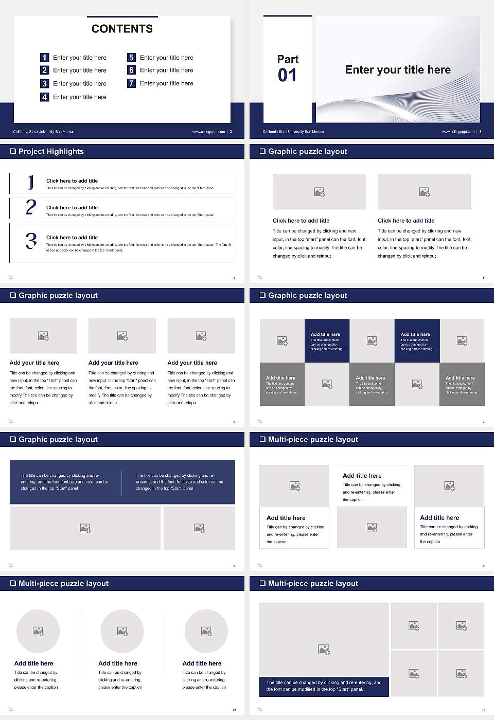 California State University-San Marcos General Purpose PPT Template16:9 ratio PPT effect preview image2
