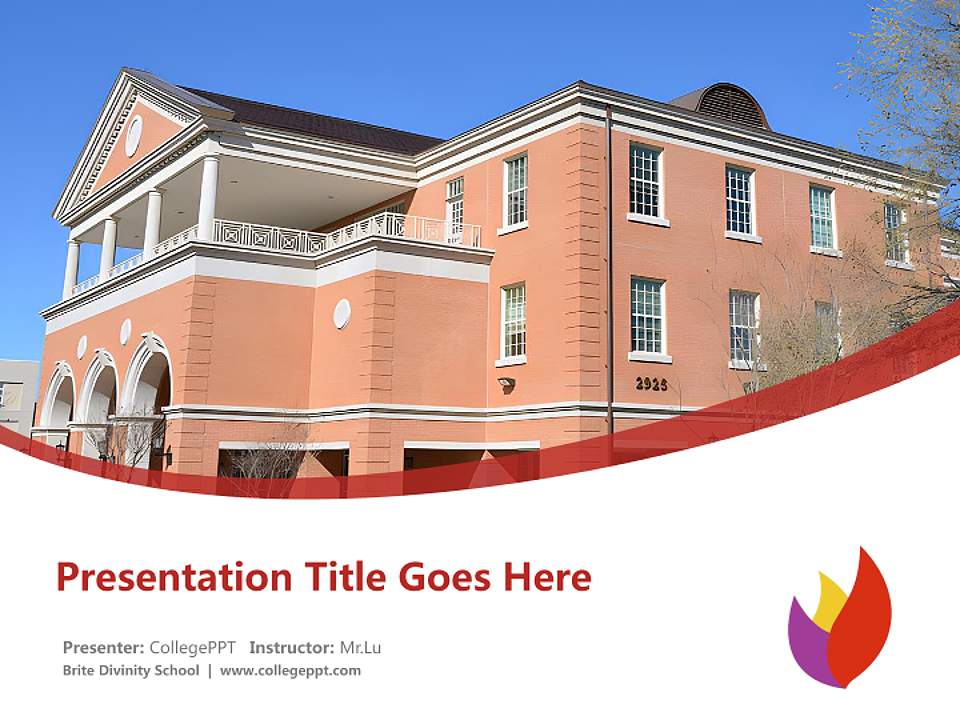 Brite Divinity School Course/Courseware Creation PPT Template4:3 ratio PPT effect preview image5