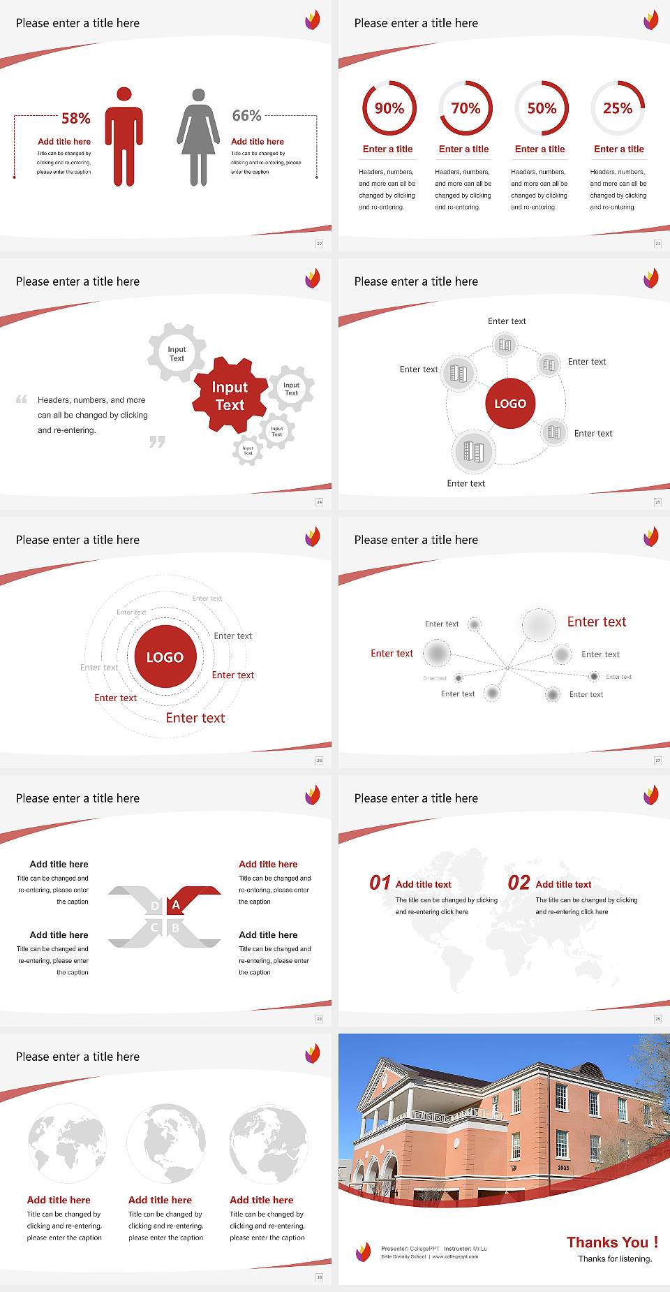 Brite Divinity School Course/Courseware Creation PPT Template4:3 ratio PPT effect preview image4