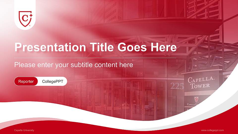 Capella University Lecture Sharing and Networking Event PPT Template16:9 ratio PPT effect preview image