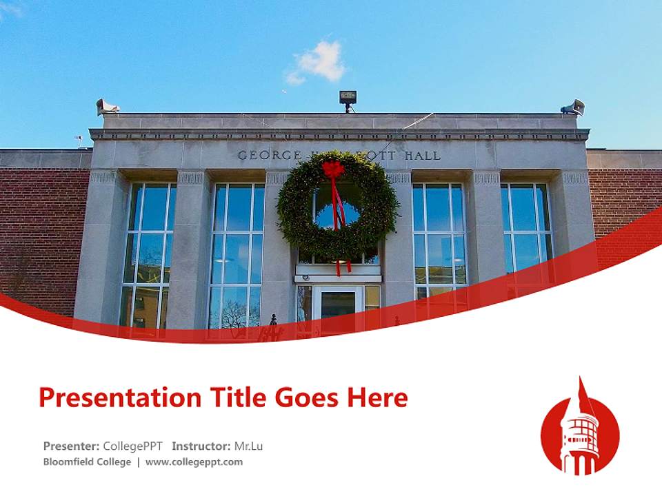 Bloomfield College Course/Courseware Creation PPT Template4:3 ratio PPT effect preview image5