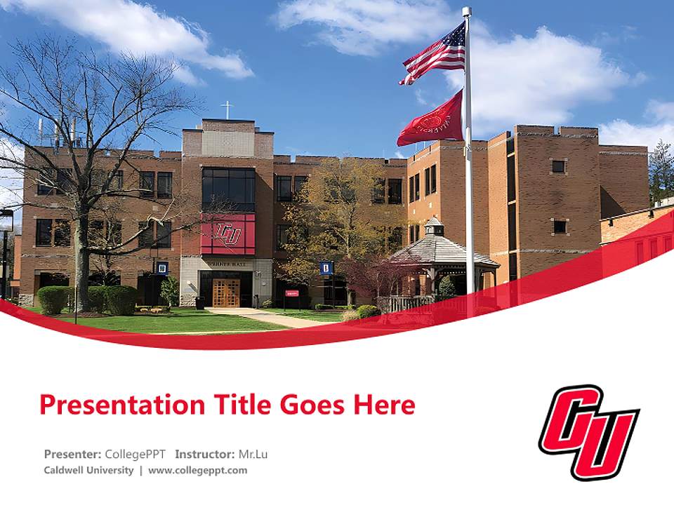 Caldwell University Course/Courseware Creation PPT Template4:3 ratio PPT effect preview image5
