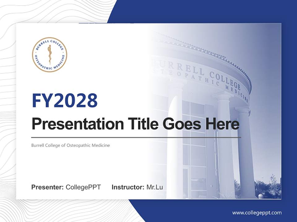 Burrell College of Osteopathic Medicine Academic Presentation/Research Findings Report PPT Template4:3 ratio PPT effect preview image5