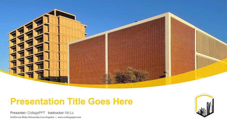 California State University-Los Angeles Course/Courseware Creation PPT Template16:9 ratio PPT effect preview image