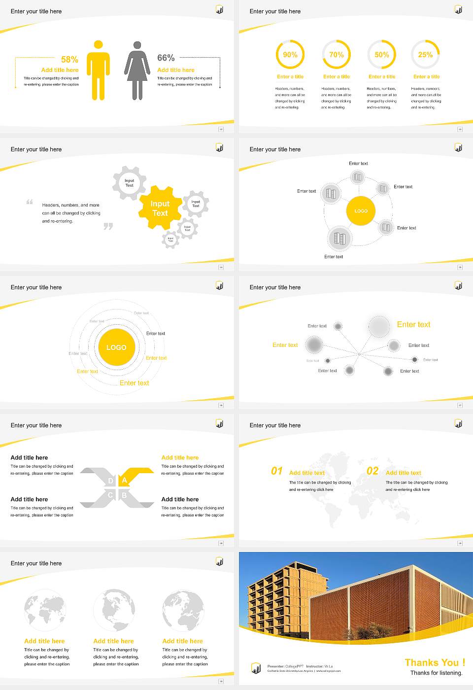 California State University-Los Angeles Course/Courseware Creation PPT Template16:9 ratio PPT effect preview image4