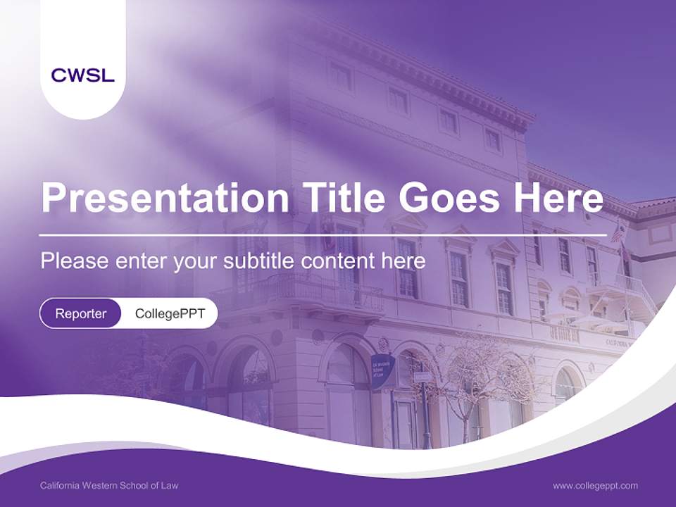 California Western School of Law Lecture Sharing and Networking Event PPT Template4:3 ratio PPT effect preview image4