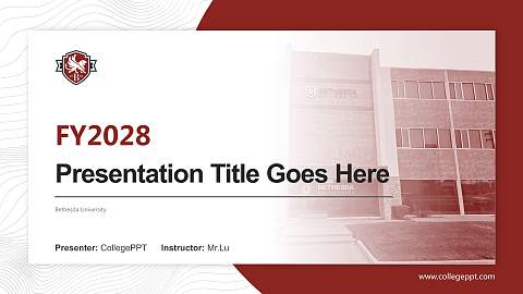 Bethesda University Academic Presentation/Research Findings Report PPT Template