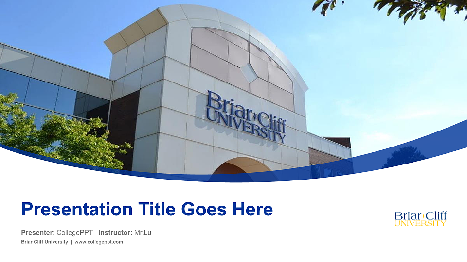 Briar Cliff University Course/Courseware Creation PPT Template_CollegePPT
