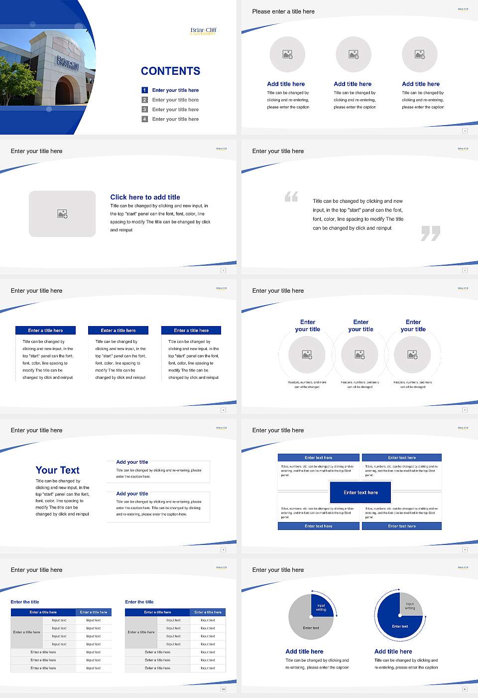 Briar Cliff University Course/Courseware Creation PPT Template16:9 ratio PPT effect preview image2