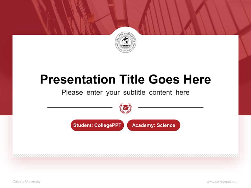 Calvary University National Scholarship Defense PPT Template4:3 ratio PPT effect preview image4