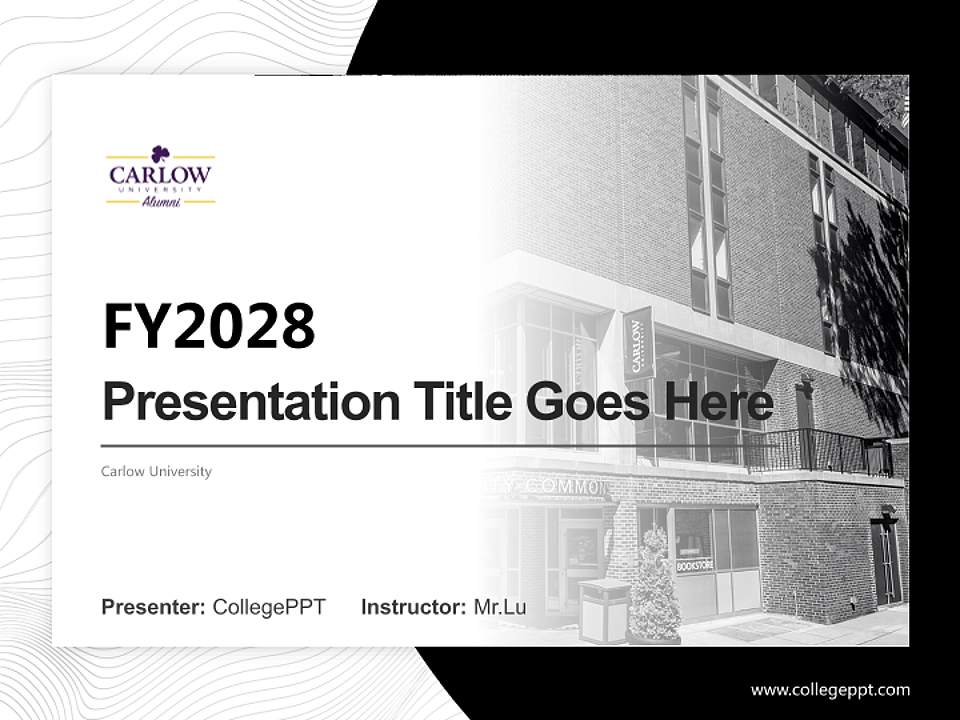 Carlow University Academic Presentation/Research Findings Report PPT Template4:3 ratio PPT effect preview image5