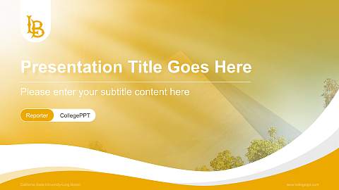 California State University-Long Beach Lecture Sharing and Networking Event PPT Template