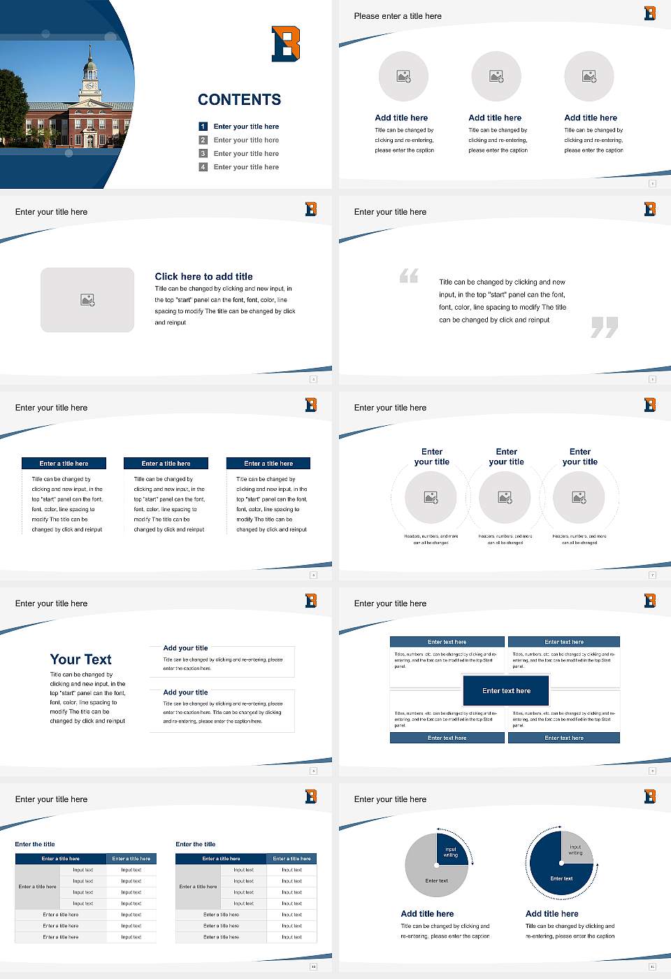Bucknell University Course/Courseware Creation PPT Template16:9 ratio PPT effect preview image2