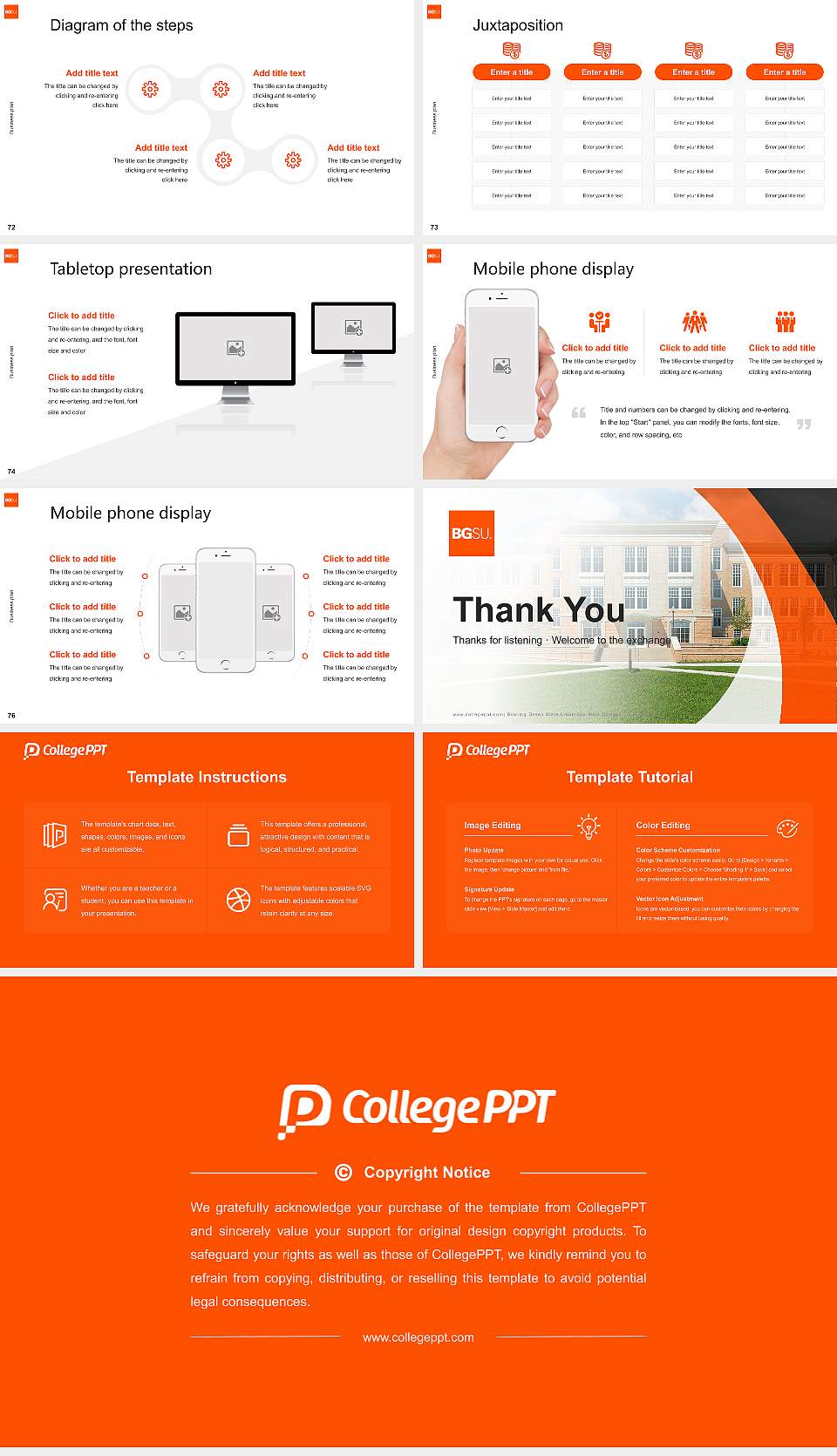 Bowling Green State University-Main Campus Competition/Entrepreneurship Contest PPT Template16:9 ratio PPT effect preview image9