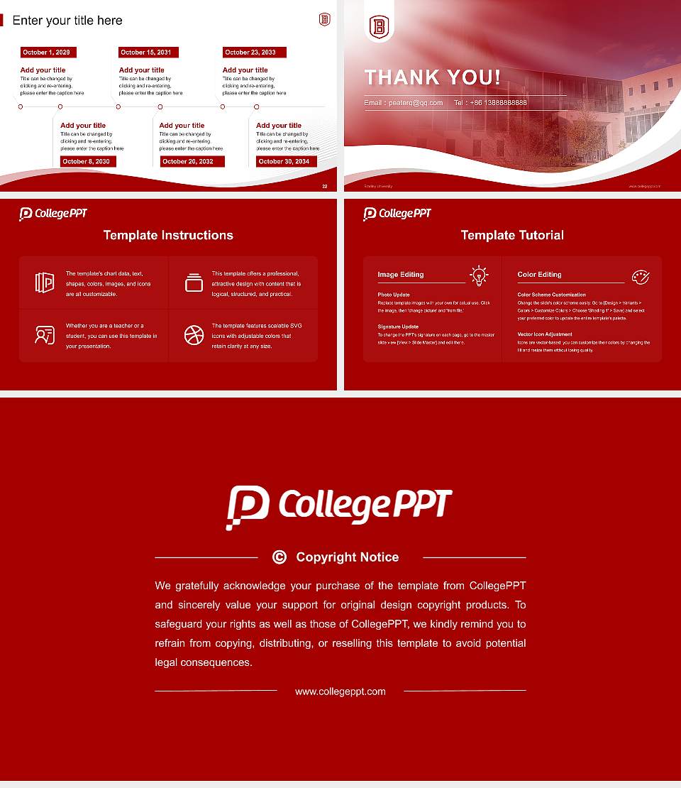 Bradley University Lecture Sharing and Networking Event PPT Template16:9 ratio PPT effect preview image4