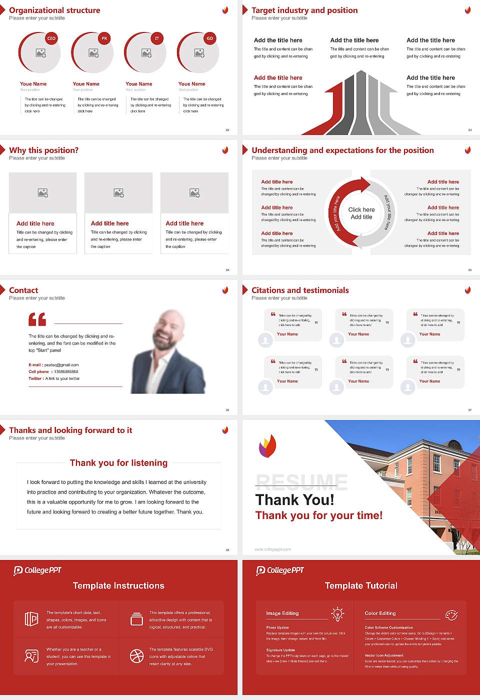 Brite Divinity School Resume PPT Template16:9 ratio PPT effect preview image4