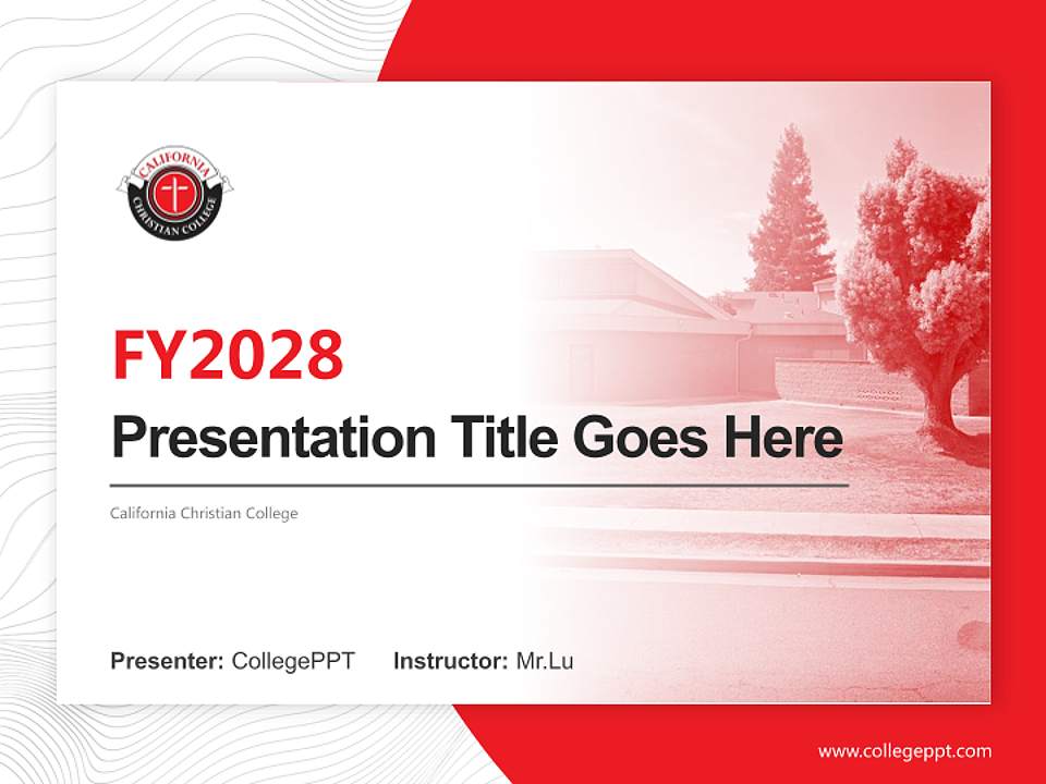 California Christian College Academic Presentation/Research Findings Report PPT Template4:3 ratio PPT effect preview image5