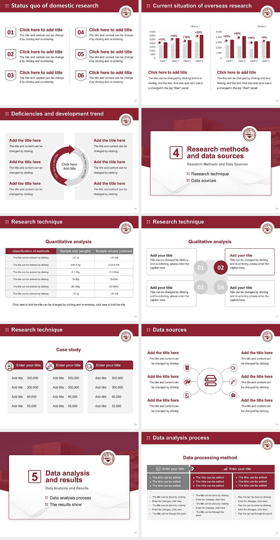 Calumet College of Saint Joseph Graduation Thesis Defense PPT Template4:3 ratio PPT effect preview image4