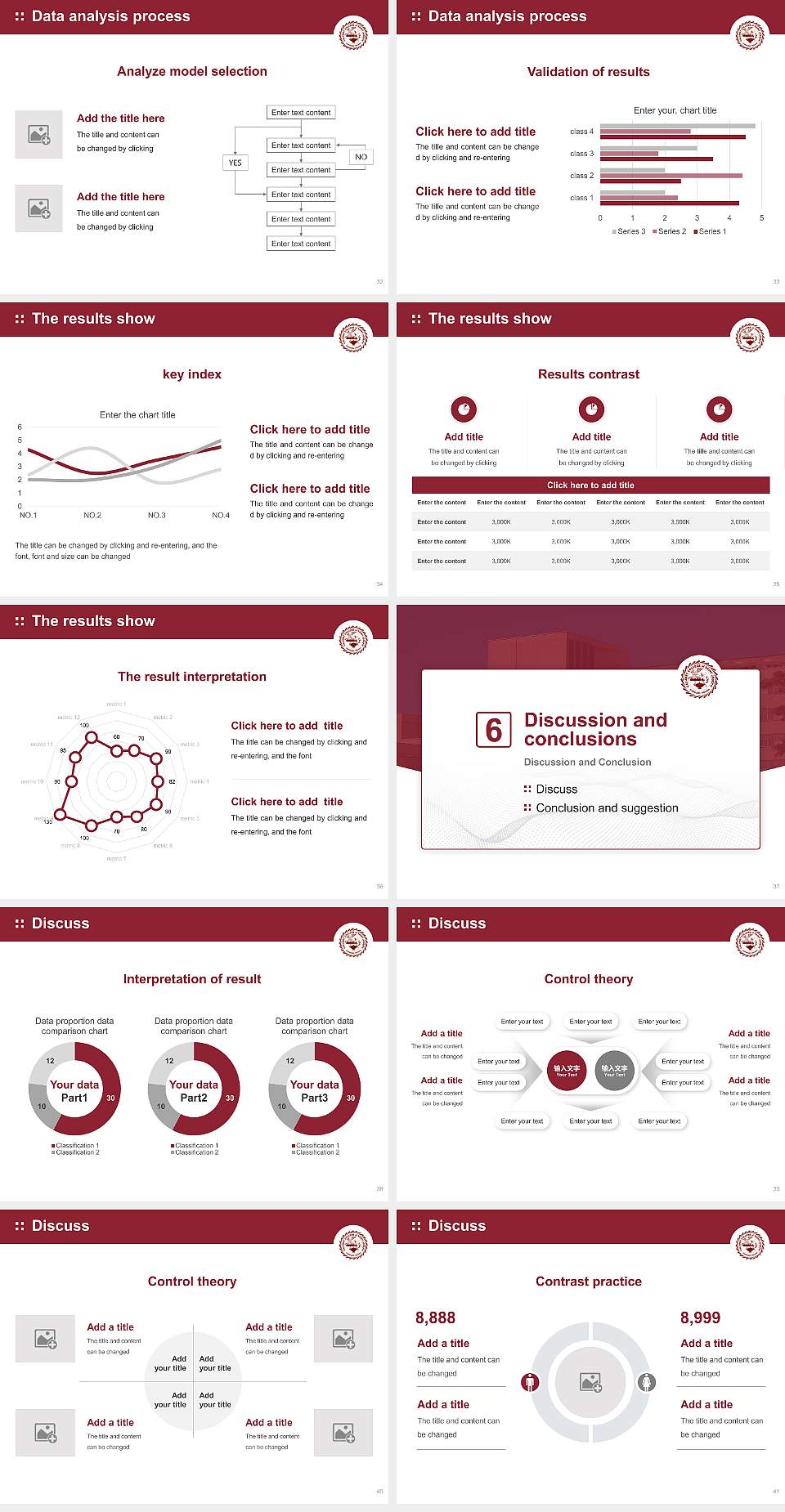 Calumet College of Saint Joseph Graduation Thesis Defense PPT Template4:3 ratio PPT effect preview image5