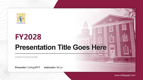 Caribbean University-Vega Baja Academic Presentation/Research Findings Report PPT Template