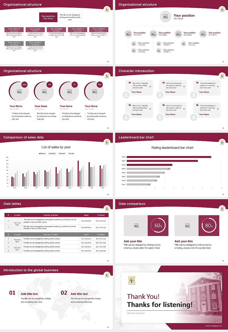 Caribbean University-Vega Baja Academic Presentation/Research Findings Report PPT Template16:9 ratio PPT effect preview image4