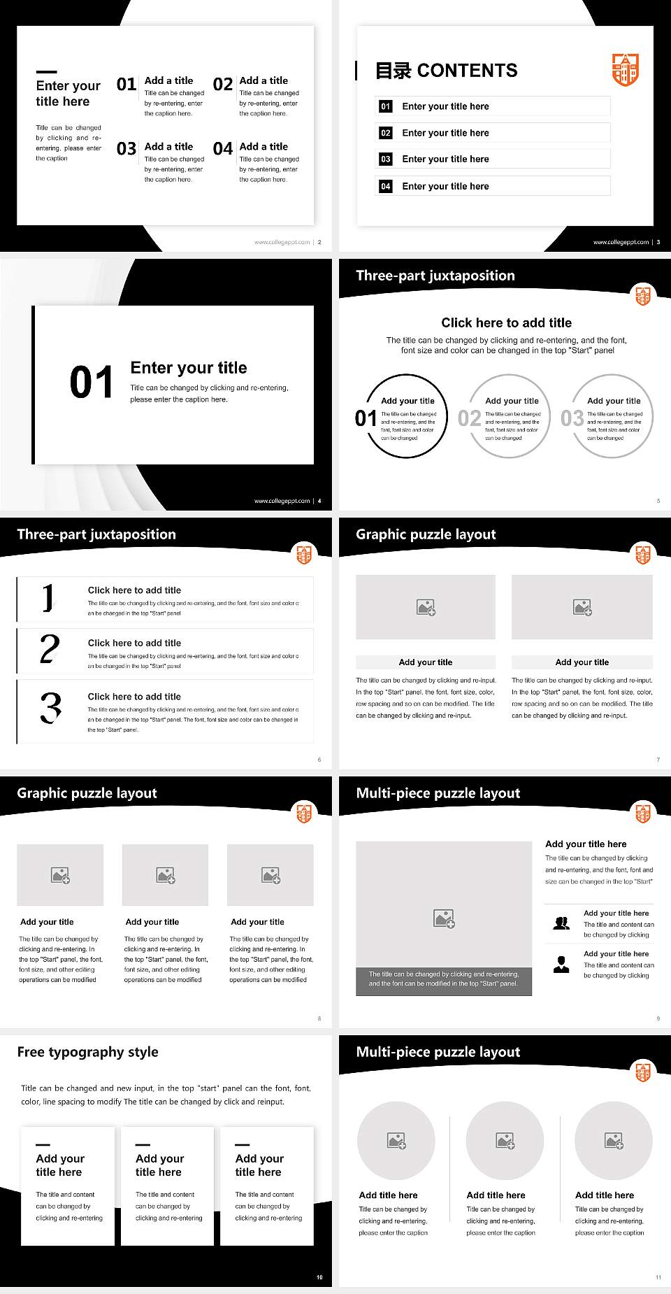 Carroll University Academic Presentation/Research Findings Report PPT Template4:3 ratio PPT effect preview image2